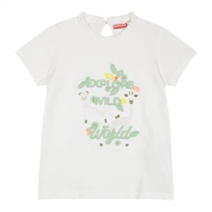 Παιδική μπλούζα με τύπωμα και κέντημα για κορίτσι