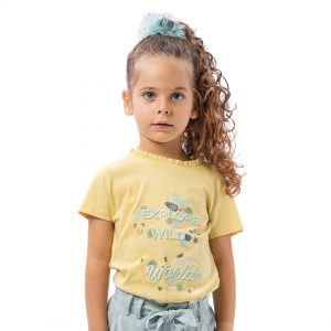 Girl΄s shirt with print and embroidery