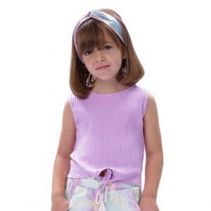 Παιδική αμάνικη μπλούζα κροπ για κορίτσι