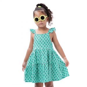 Παιδικό αμάνικο εμπριμέ φόρεμα για κορίτσι