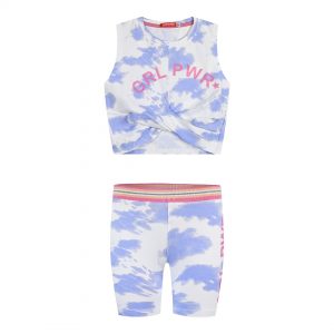 Girl΄s 2 piece tie dye set with print