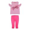 Girl΄s 2 piece set with print and rhinestones
