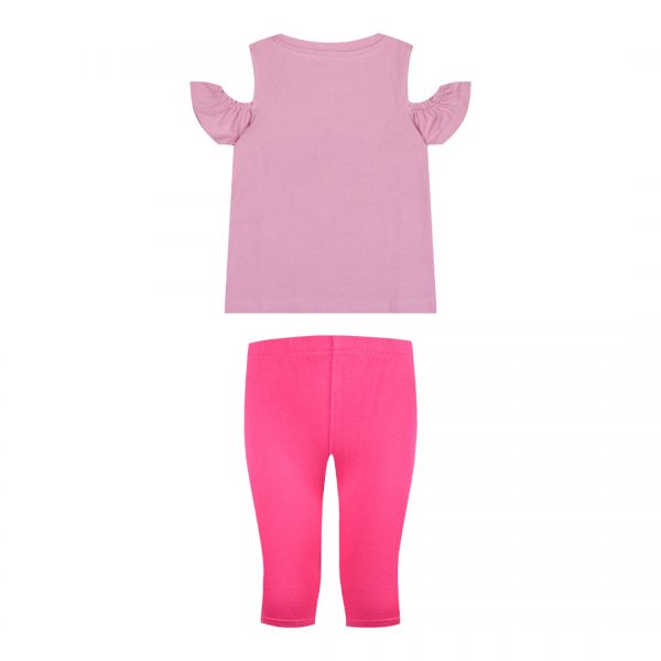 Girl΄s 2 piece set with print and rhinestones