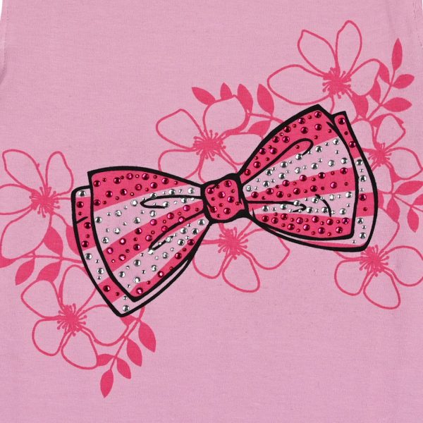 Girl΄s 2 piece set with print and rhinestones