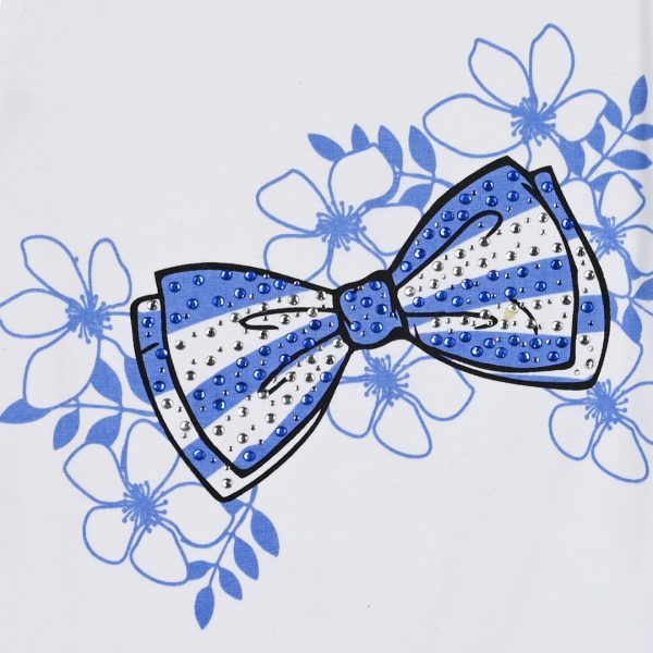 Girl΄s 2 piece set with print and rhinestones