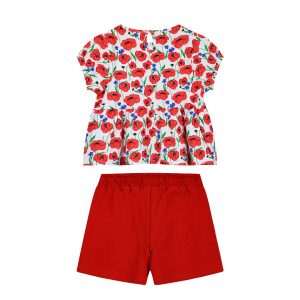 Girl΄s 2 piece set with floral shirt