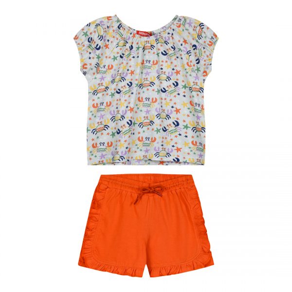 Girl΄s 2 piece set with printed shirt