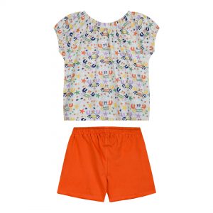 Girl΄s 2 piece set with printed shirt