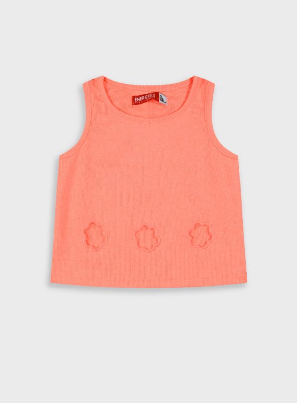 Ribbed tank top for girls