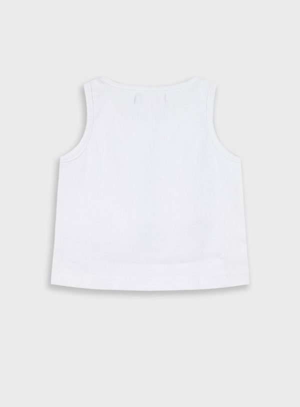 Ribbed tank top for girls