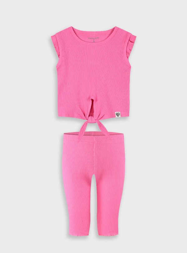 Ribbed set for girls