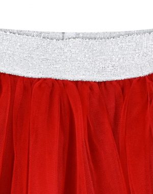 Solid color tulle skirt with silver elastic for girl