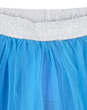 Solid color tulle skirt with silver elastic for girl