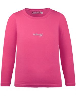 Energiers Basic Line solid color blouse with glitter print for girls