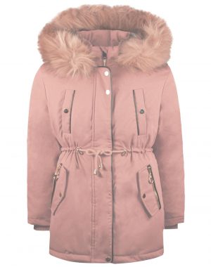 Coat with hood for girls