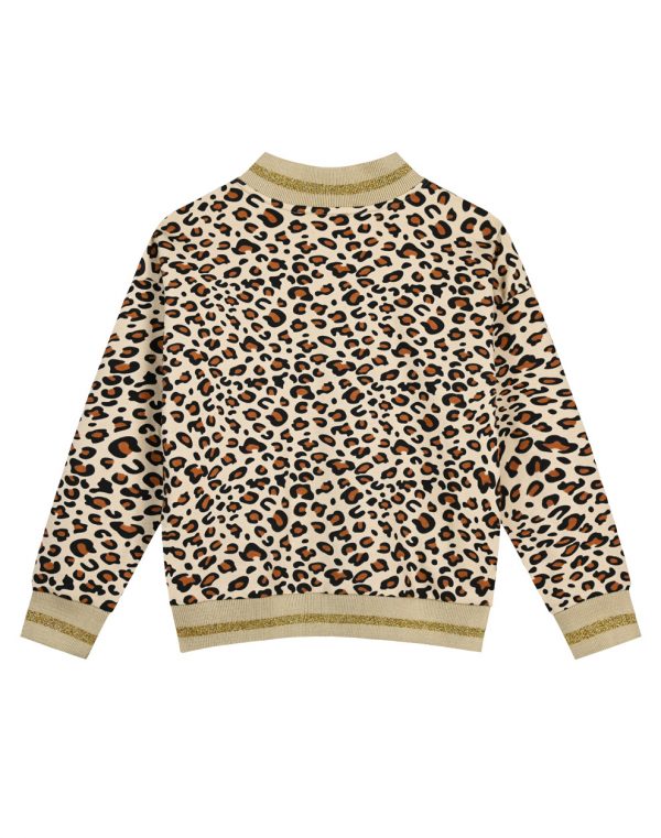 Ζακέτα φούτερ animal print λεοπάρ για κορίτσι