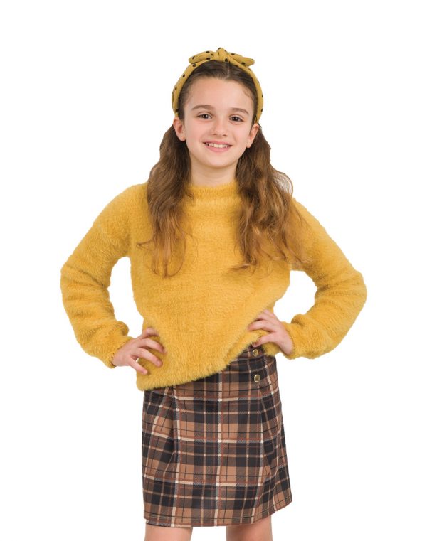 Girl΄s checkered pleated skirt