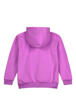 Girl΄s fleece blouse with hood and velour print