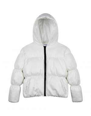 Girl΄s short puffer jacket with hood