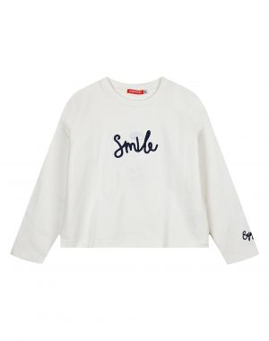 Girl΄s fleece blouse with embroidery