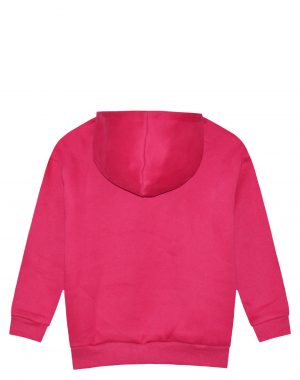 Girl΄s fleece blouse with hood and embroidery