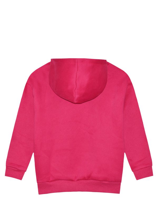 Girl΄s fleece blouse with hood and embroidery