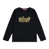 Girl΄s jersey blouse with embroidery and sequins on the chest