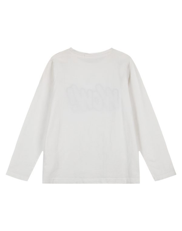 Girl΄s jersey blouse with embroidery and sequins on the chest