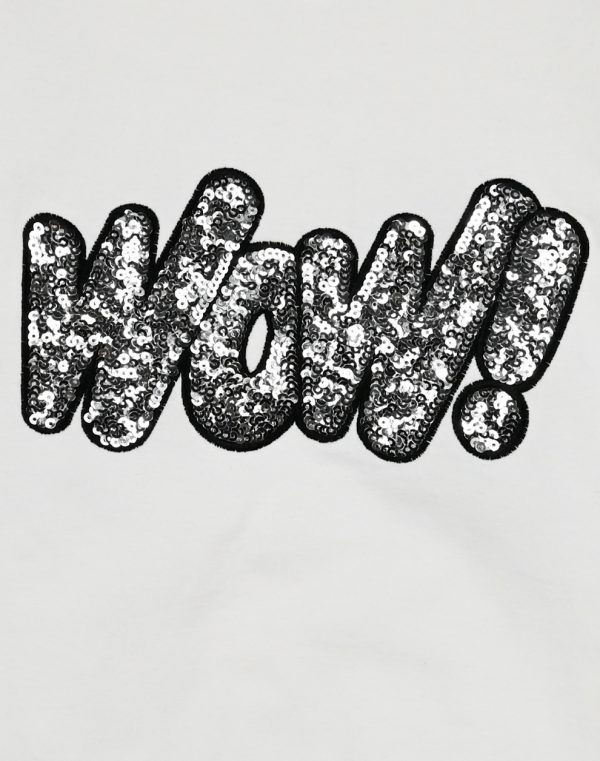 Girl΄s jersey blouse with embroidery and sequins on the chest