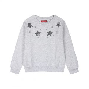 Fleecce sweater with sequins for girls