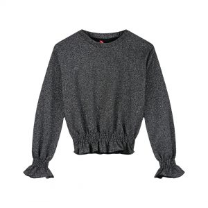 Knit sweater with lurex for girls