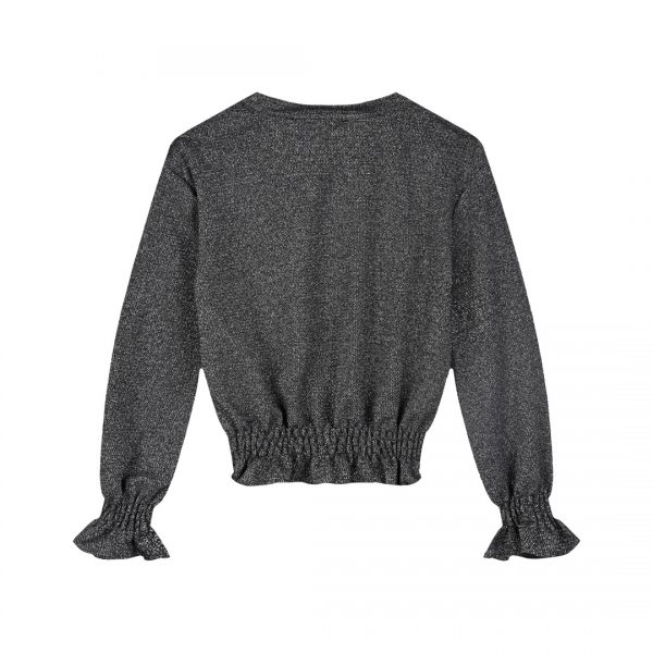 Knit sweater with lurex for girls
