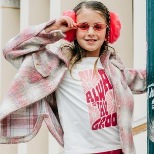 Jersey shirt with print for girls