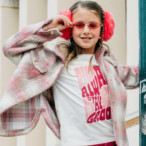 Jersey shirt with print for girls