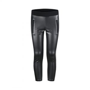 Leggings with fake leather for girls