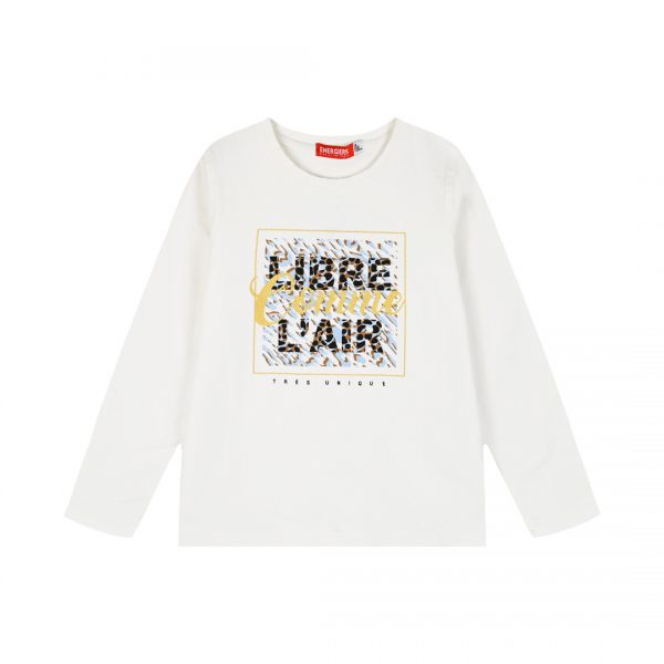 Jersey shirt with print for girls