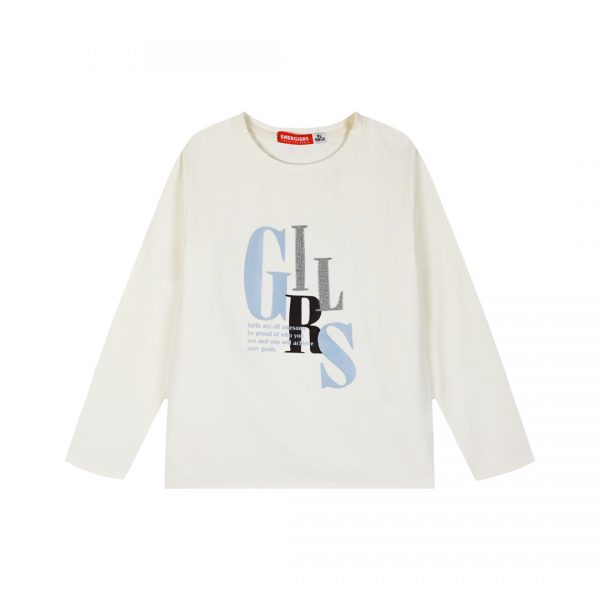 Jersey shirt with print for girls