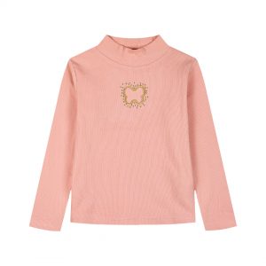 Ribbed turtleneck for girls