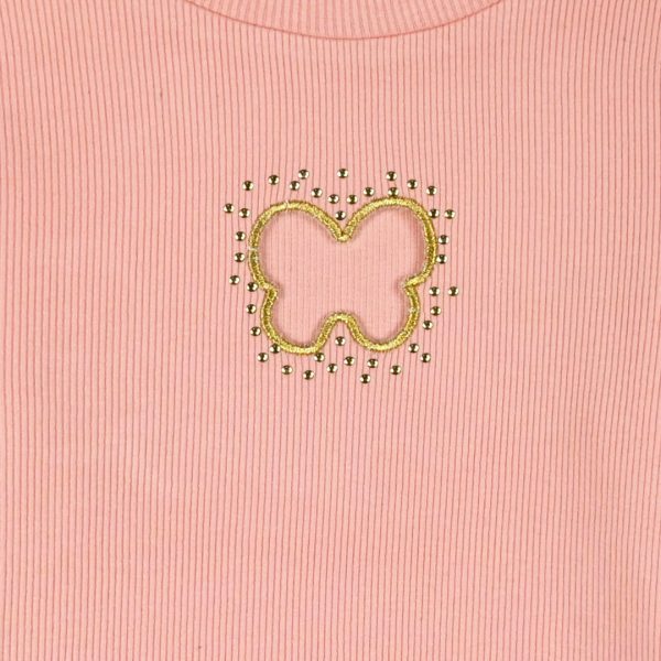 Ribbed turtleneck for girls