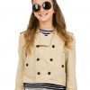 Girl΄s short trenchcoat with stripped lining