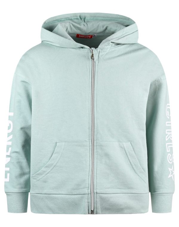 Hoodie jacket from unbrushed fleece