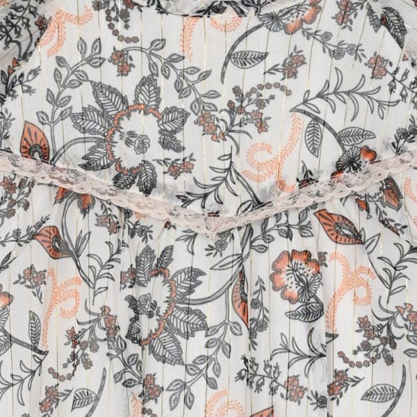 Girl΄s printed dress with details