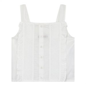 Girl΄s sleeveless top with embroidery