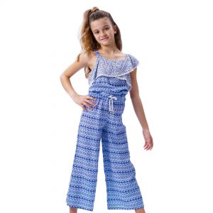 Girl΄s all over print jumpsuit