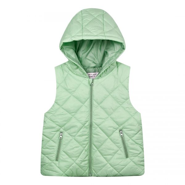 Girl΄s quilted vest jacket with hood