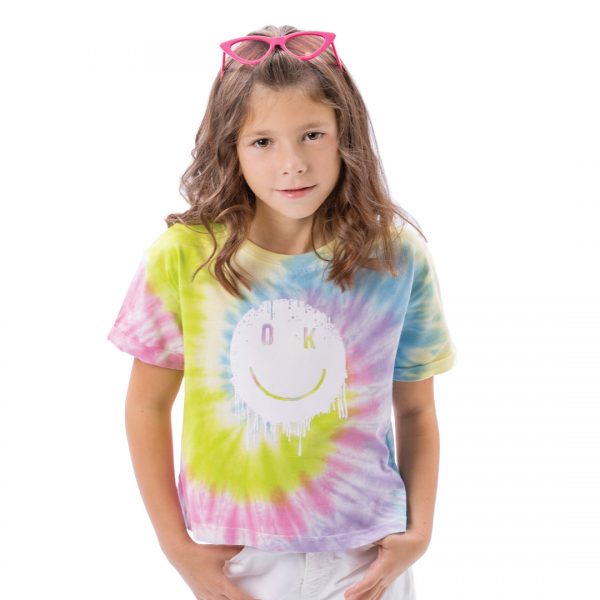 Girl΄s tie dye shirt with print