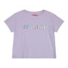 Girl΄s crop top with embossed print