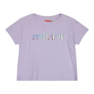 Girl΄s crop top with embossed print