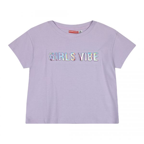 Girl΄s crop top with embossed print