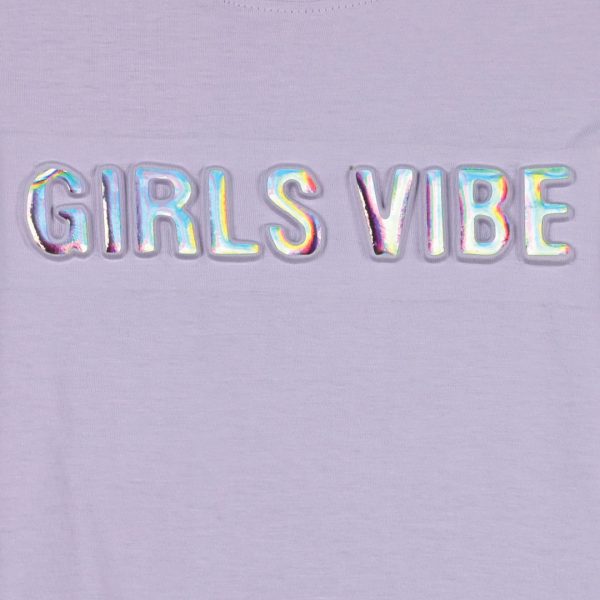 Girl΄s crop top with embossed print